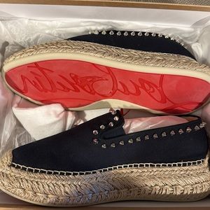 ESPABOAT 37 NAVY LOUBOUTIN ESPADRILLE SNEAKER